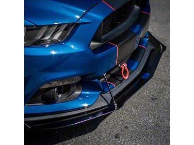 Premium Tow Hook with Black D-Ring; Front Center (15-17 Mustang GT)