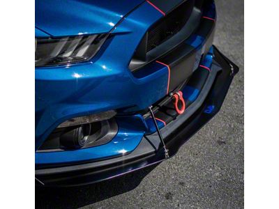 Premium Tow Hook with Red D-Ring; Front and Rear (15-17 Mustang GT)