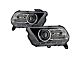 LED DRL Projector Headlights; Black (10-12 GT, V6 w/ Factory Halogen Headlights)