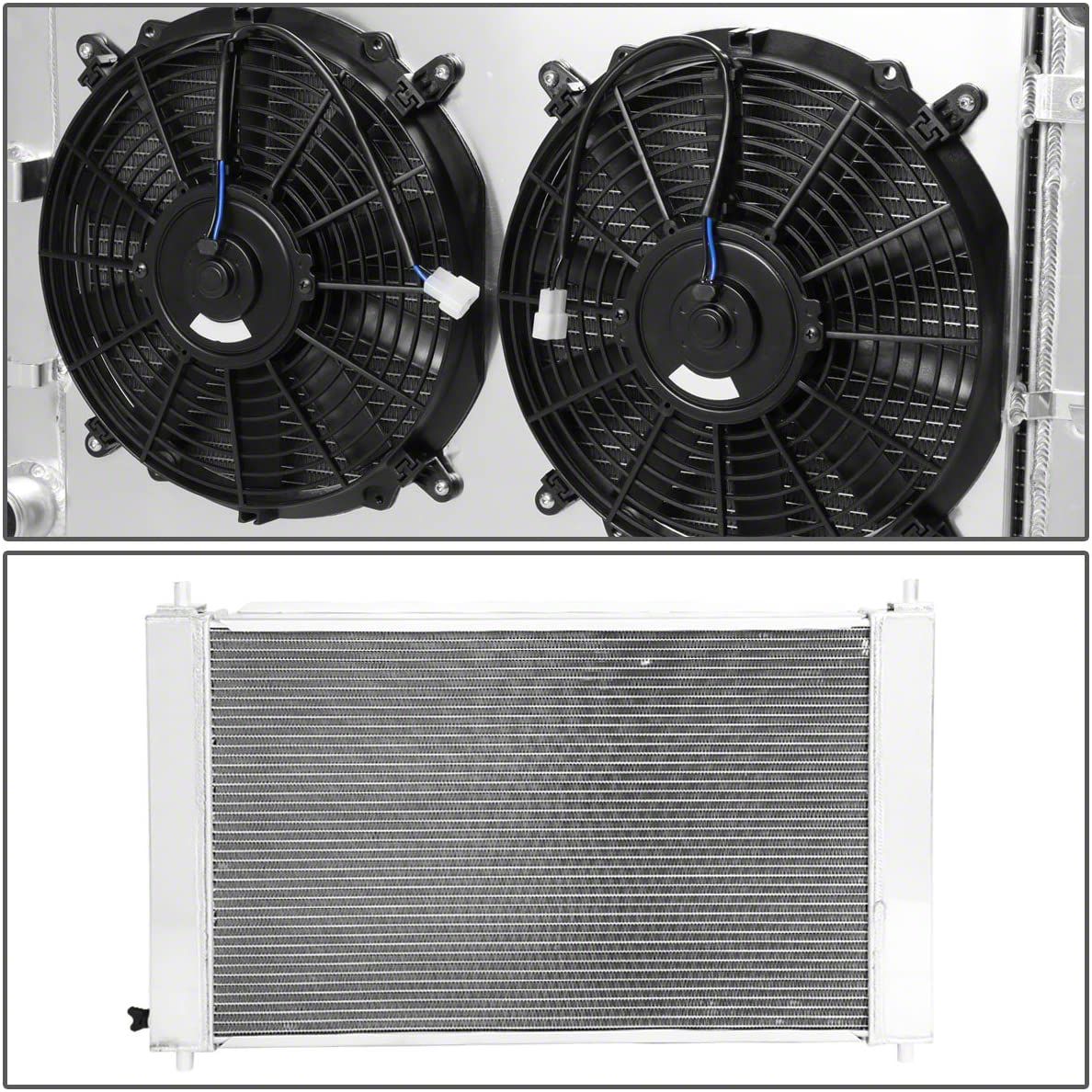 Mustang 3-Row Full Aluminum Radiator with Fan Shroud (97-04 Mustang w/  Manual Transmission) - Free Shipping