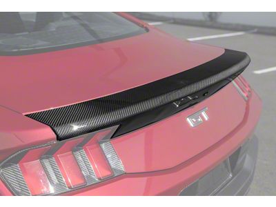 Rear Decklid Spoiler Panel; Carbon Fiber (24-25 Mustang Fastback)