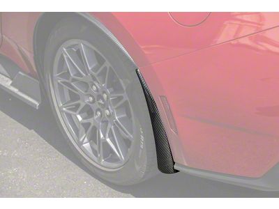 Rear Mud Guards; Carbon Fiber (24-25 Mustang)