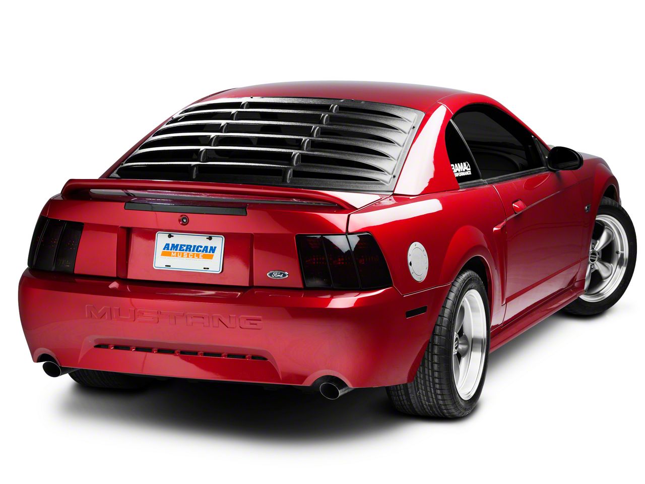 SpeedForm Mustang Rear Window Louvers; Textured ABS 75001 (94-04 ...