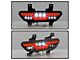 Red Bar LED Reverse Light; Black Smoke (15-16 Mustang)