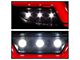 Red Bar LED Reverse Light; Black Smoke (15-16 Mustang)