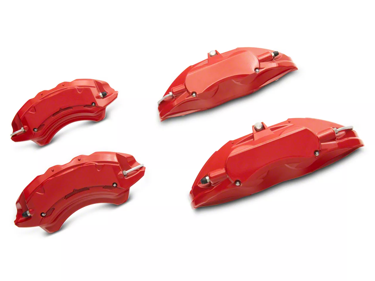 SR Performance Mustang Red Caliper Covers; Front and Rear 413979