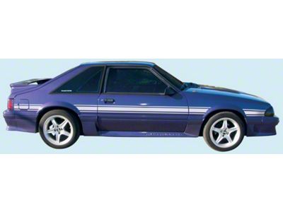 SAAC MK I/MKII Style Side Stripes; Blue (79-93 Mustang)