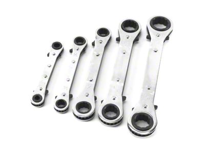 SAE Ratcheting Wrench Set; 5-Piece Set