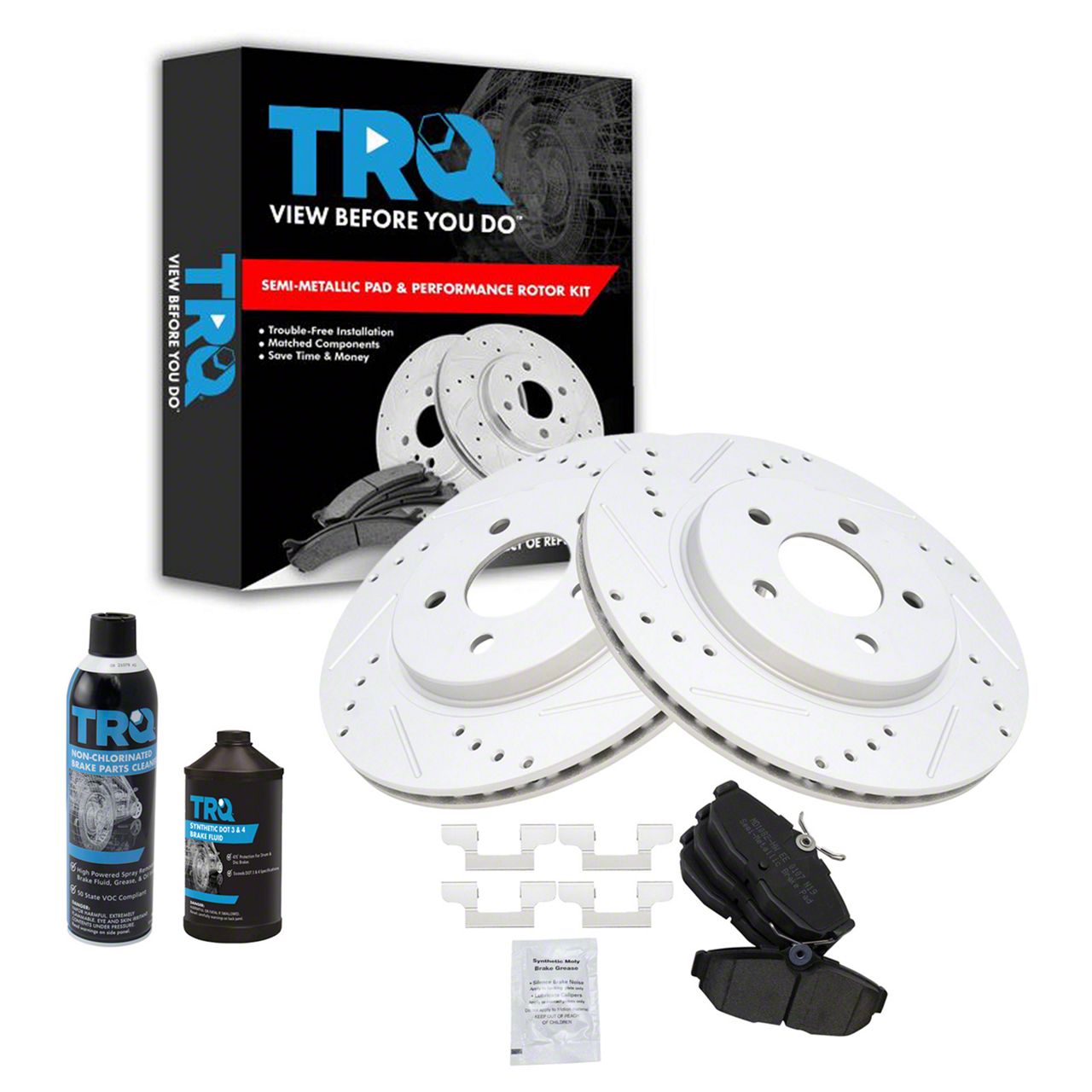 Mustang Semi-Metallic Performance Brake Rotor, Pad, Brake Fluid and ...