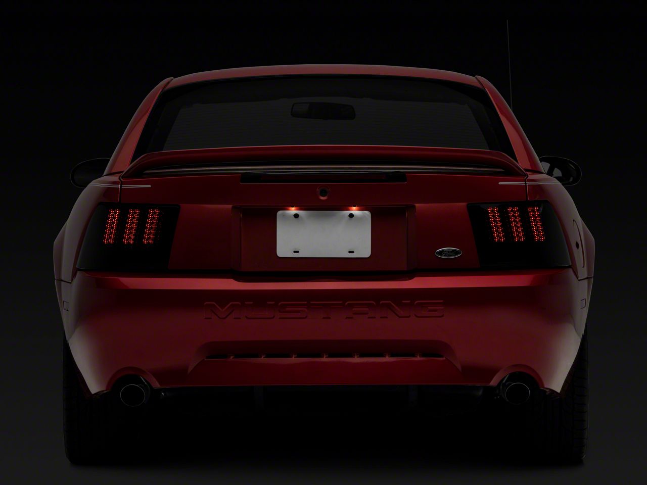 Mustang Sequential LED Tail Lights; Chrome Housing; Smoked Lens