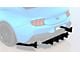 Solid Aluminum Rear Diffuser V2; Matte Black (2024 Mustang GT & EcoBoost w/o Active Exhaust)