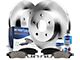 Solid Brake Rotor, Pad, Brake Cleaner and Fluid Kit; Rear (94-04 Mustang GT, V6)