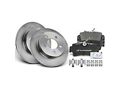 Solid Brake Rotor and Pad Kit; Rear (94-04 Mustang GT, V6)