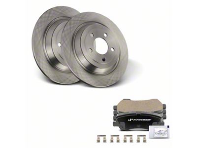 Solid Brake Rotor and Pad Kit; Rear (15-23 Mustang EcoBoost w/o Performance Pack, V6)