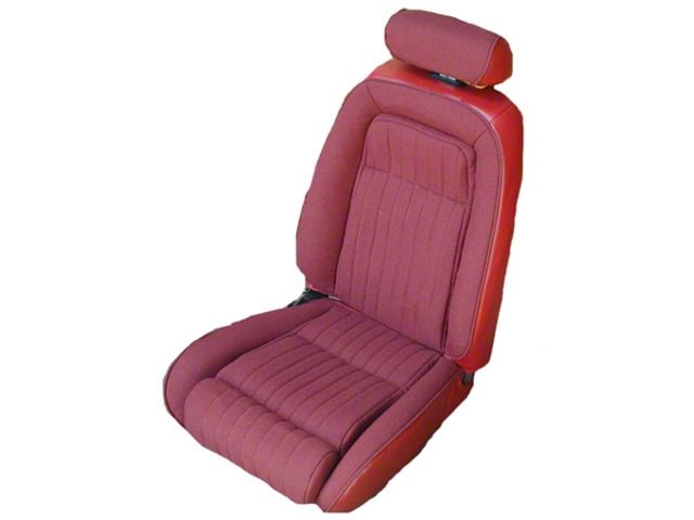 Sport Front Bucket and Rear Bench Seat Upholstery Kit; Interlude Cloth Inserts with Vinyl Trim (90-91 Mustang Coupe)