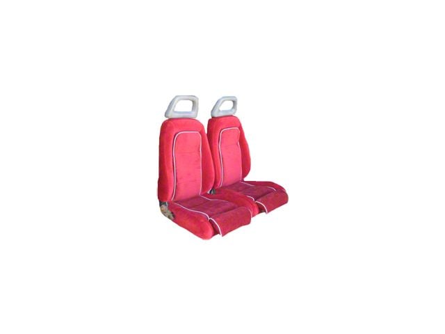Sport Front Bucket and Split Rear Bench Seat Upholstery Kit; Encore Velour Cloth with Gray Welt (84-86 Mustang Hatchback)