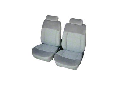 Standard Front Bucket and Rear Bench Seat Upholstery Kit; Encore Velour Cloth and Vinyl Trim (83-93 Mustang Hatchback)