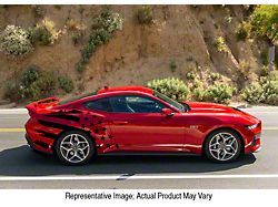 Stars and Bars Body Graphics; Driver Side; Matte White (2024 Mustang)