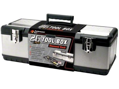 Steel Tool Box with Tool Tray; 26-Inch Wide