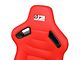 Synthetic Leather Racing Bucket Seats with Seat Sliders; Red (Universal; Some Adaptation May Be Required)