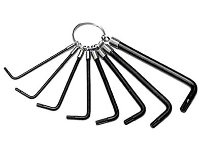 T9 to T40 Long Arm Torx Key Set; 8-Piece Set