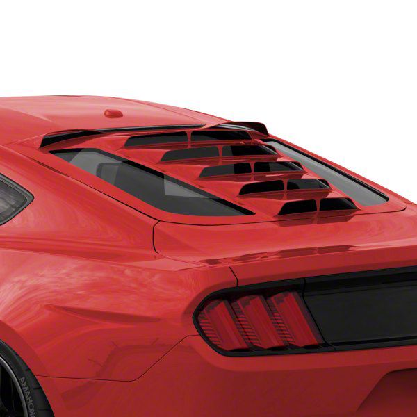 Mustang Tekno 1 Rear Window Louvers; Race Red (15-25 Mustang Fastback ...