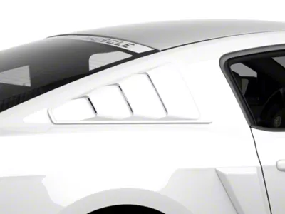 MMD Quarter Window Louvers; Unpainted (05-14 Mustang Coupe)