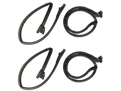 Upper and Lower Door Seal Kit; Left and Right (94-04 Mustang)