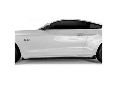 V1R Pro Style Rocker Panel Winglets Set; Satin Black Ice Vinyl (15-23 Mustang GT, EcoBoost, V6)