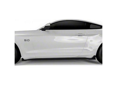 V1R Pro Style Rocker Panel Winglets Set; Satin Black Vinyl (15-23 Mustang GT, EcoBoost, V6)