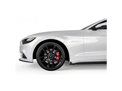 V1R Style Rocker Panel Winglets; Gloss Black Vinyl (15-23 Mustang GT, EcoBoost, V6)