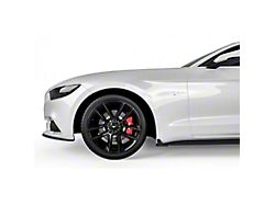 V1R Style Rocker Panel Winglets; Matte Black Vinyl (15-23 Mustang GT, EcoBoost, V6)