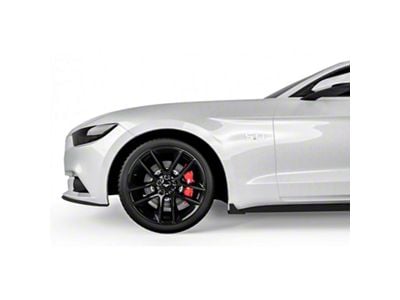 V1R Style Rocker Panel Winglets; Matte Black Vinyl (15-23 Mustang GT, EcoBoost, V6)