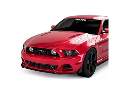 V3R Style Front Chin Splitter; Satin Black Ice Vinyl (10-14 Mustang GT, V6)