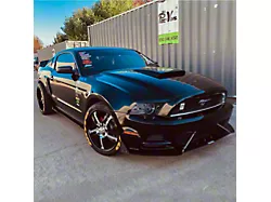 V3R Style Front Chin Splitter; Satin Black Vinyl (10-14 Mustang GT, V6)