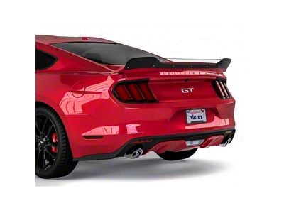 V3R Wicker Bill Rear Spoiler Add-On; Satin Black Ice Vinyl (15-23 Mustang)