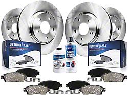 Vented Brake Rotor, Pad and Brake Cleaner and Fluid Kit; Front and Rear (11-14 Mustang GT w/ Performance Pack; 12-13 Mustang BOSS 302)