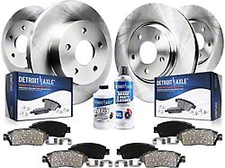 Vented Brake Rotor, Pad and Brake Cleaner and Fluid Kit; Front and Rear (99-04 Mustang GT, V6)