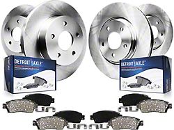 Vented Brake Rotor and Pad Kit; Front and Rear (99-04 Mustang GT, V6)