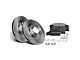 Vented Brake Rotor and Pad Kit; Front (99-04 Mustang GT, V6)