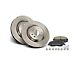Vented Brake Rotor and Pad Kit; Front (11-14 Mustang GT w/o Performance Pack; 13-14 Mustang V6 w/ Performance Pack)