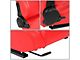 Vinyl Racing Bucket Seats with Seat Sliders; Red (Universal; Some Adaptation May Be Required)