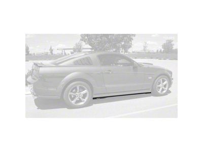 VZ Style Side Skirt Splitters; Satin Black Vinyl (05-14 Mustang)