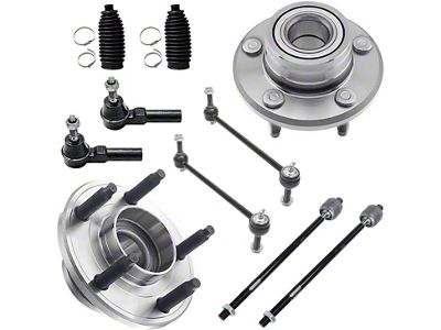 Wheel Hub Assemblies with Sway Bar Links and Tie Rods (05-09 Mustang V6 w/o ABS)