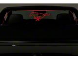 Wind Deflector with Running Pony; Red (15-23 Mustang Fastback)