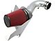 Aluminum Cold Air Intake with Red Filter and Heat Shield; Silver (11-14 Mustang GT)