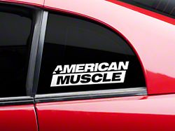 SEC10 AmericanMuscle Quarter Window Decal; White (79-23 Mustang)