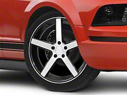 Niche Milan Gloss Black Brushed Wheel; 20x8.5; 35mm Offset (05-09 Mustang)