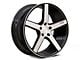 Niche Milan Gloss Black Brushed Wheel; 20x8.5; 35mm Offset (05-09 Mustang)