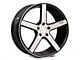 Niche Milan Gloss Black Brushed Wheel; 20x8.5; 35mm Offset (05-09 Mustang)